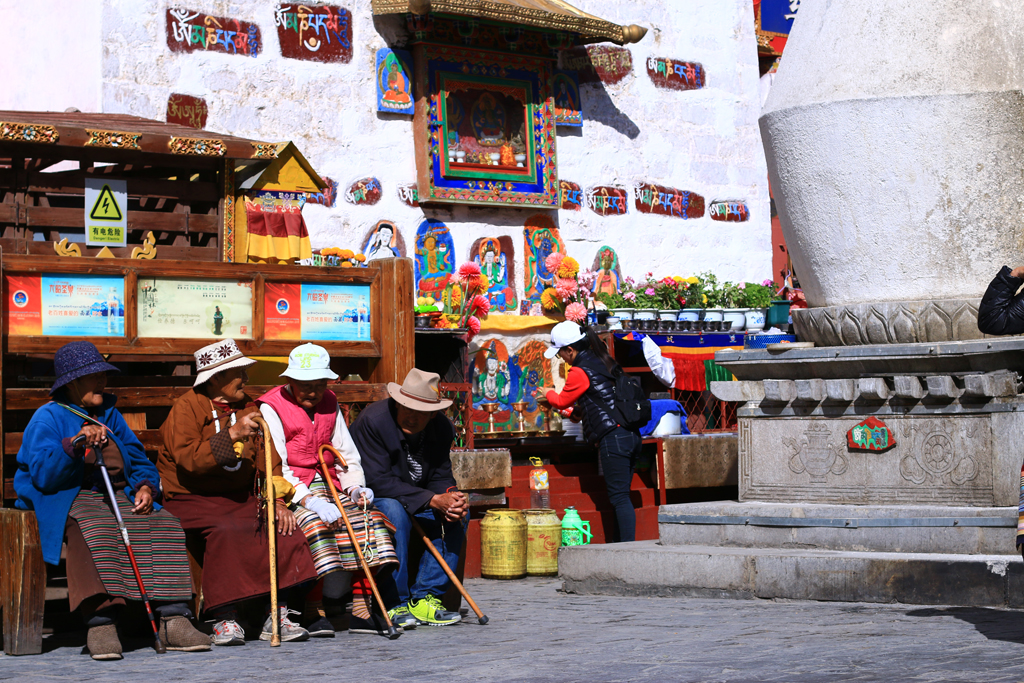 Pilger in Lhasa